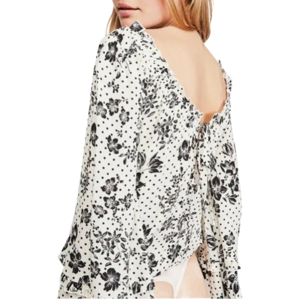 Free People One On One White Floral Date Bodysuit - Picture 3 of 5